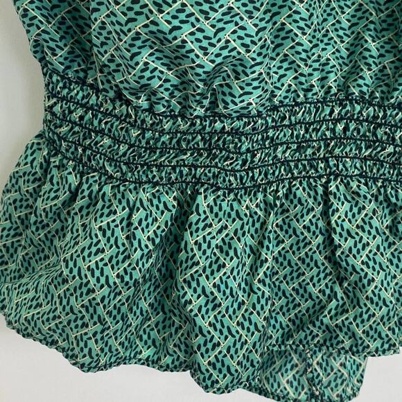 Nanette Lepore Green Silk Scarob Dot Halter Blouse Cami Tank Top NWT - Picture 5 of 14